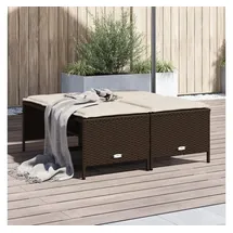 vidaXL Gartenhocker 53 x 53 x 0 cm braun 4 St.