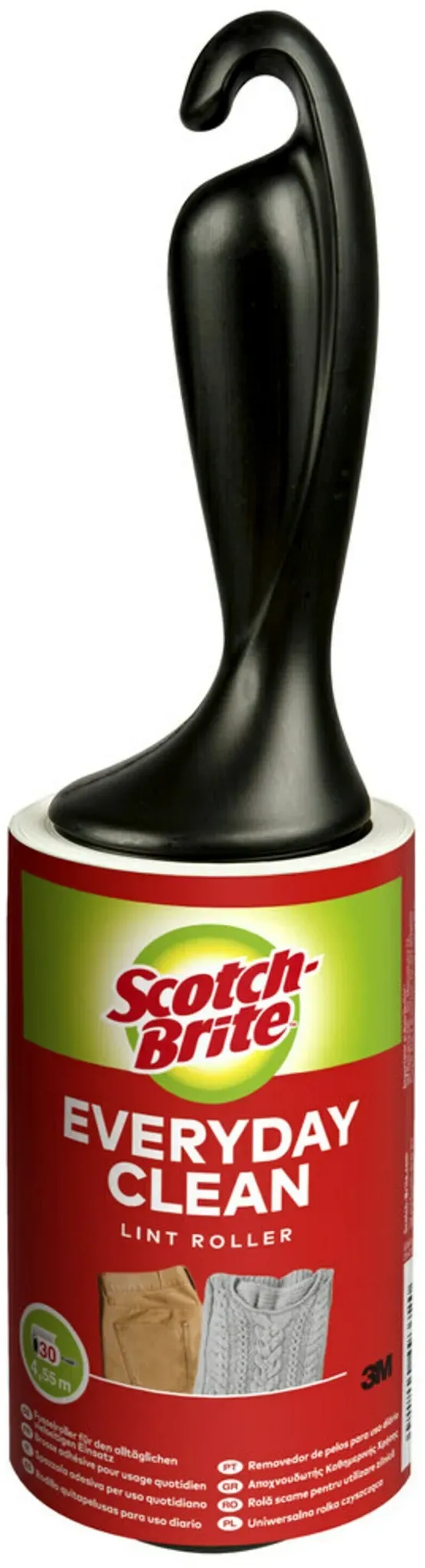 3M Scotch-Brite Kleider-Fusselroller 836R-30, Hohe Klebkraft, schonend zu Textilien, praktische Perforierung, 30 Blatt