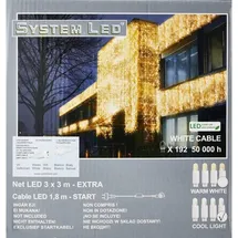 Star Trading System led 'led Lichternetz 3x3m weiß, Licht weiß