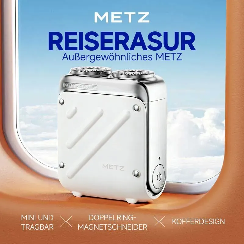 Metz Traveler Rasierapparat für Männer, mini & tragbar, vollständig wasserdicht, perfektes Qixi-Valentinstagsgeschenk für Freund, Ehemann und Vater
