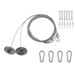 Seilabhängung verstellbar LED Panel 2er Set Montageset 1,5m Karabinerhaken
