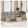 vidaXL Garten Essgruppe 8-tlg. Beige/Grau