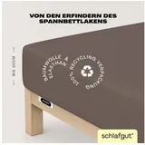 schlafgut Easy Jersey 120 x 200 - 130 x 220 cm sand deep