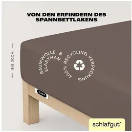 schlafgut Easy Jersey 120 x 200 - 130 x 220 cm sand deep