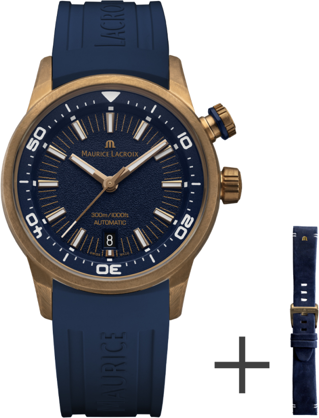 Maurice Lacroix Pontos S Diver 42mm PT6248-BRZ0B-430-4 - blau,gekörnt - 42mm