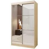 masseno Schwebetürenschrank VITALE 120 x 216 x 61 cm Braun