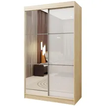 masseno Schwebetürenschrank VITALE 120 x 216 x 61 cm Braun