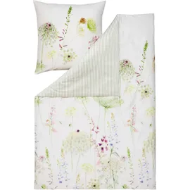 Estella Meadow Mako-Satin grün 200 x 200 cm + 2 x 80 x 80 cm