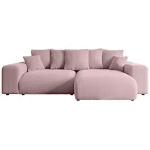 altdecor Ecksofa Cord 4-Sitzer Rosa