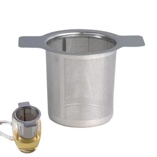 Teesieb für Losen Tee, Teefilter Edelstahl Tee Sieb Tee Infuser Teeei Gewürzsieb Teesieb für Teekannen Tassen Küchen, Tee Siebeinsatz Fein, Teezubehör passend für Töpfe & Teekannen