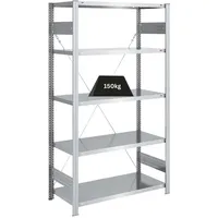 Proregal Schwerlastregal Silver Mamba Made In Germany HxBxT 200 x 100 x 50 cm 5 Ebenen Je 150 kg Fachlast Verzinkt