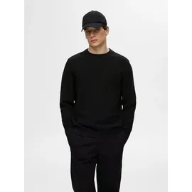 Selected Rundhalspullover SLHROSS Schwarz M