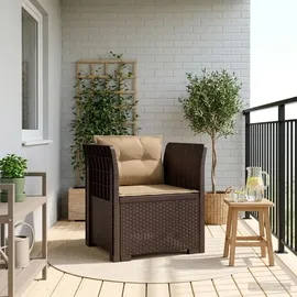 vidaXL 1-Sitzer Sessel 1 x 1 x 1 cm braun