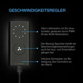 AC Infinity CLOUDLINE PRO T4 leises Inline-Lüftersystem mit Temperatur- und Feuchtigkeitssteuerung, 100 mm