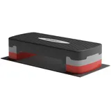 ScSPORTS® Stepper Stepbench, Aerobic-Fitness-Steppbrett, schwarz grau rot, 2-Fach höhenverstellbar, 68 x 30 x 10/15 cm, inkl. Unterlegmatte