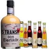 DDR Eierlikör 0.5l + 6 Kleine Liköre (6 x 4cl) - Likör-Set