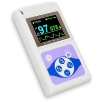 Mobiclinic, igitales Fingerpulsoximeter, Pulsoximeter, mit OLED-Display, Herzfrequenz und plestimographische Welle, Farbe weiß