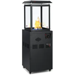 Blumfeldt Flagranti Gasheizstrahler 8kW Gasflasche bis 11kg Edelstahl Schwarz