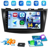 ESSGOO 6+128GB DAB+ Für Suzuki Swift 4 11-17 Android14 Autoradio GPS NAVI BT Autoradio (Carplay Android Auto Bluetooth EQ USB GPS Navi WIFI Touchscreen) schwarz