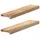 vidaXL Fensterbänke 2 Stk. Unbehandelt 70x15x2 cm Massivholz Eiche