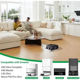 bpbdzz 32 Stück Zubehörset für Dreame L10s Ultra Gen 3/X40 Ultra Complete/X40 Master für Mova P50 Pro/P10, 2 Hauptbürsten, 4 Filter, 6 Wischpads, 6 S...