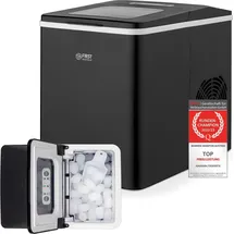 First Austria TZS First Austria Eiswürfelmaschine 1,8L Eiswürfelbereiter, Ice Cube Maker |1,8 L Wassertank LED Bedienpan... | Schwarz