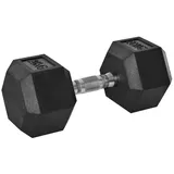 Homcom Gummi-Hantel Fitness Hantel Kurzhantel für Trainingsraum schwarz 20 KG