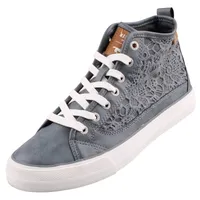 Mustang Damen High-Top Sneaker Blau, Schuhgröße:EUR 36 - 36 EU