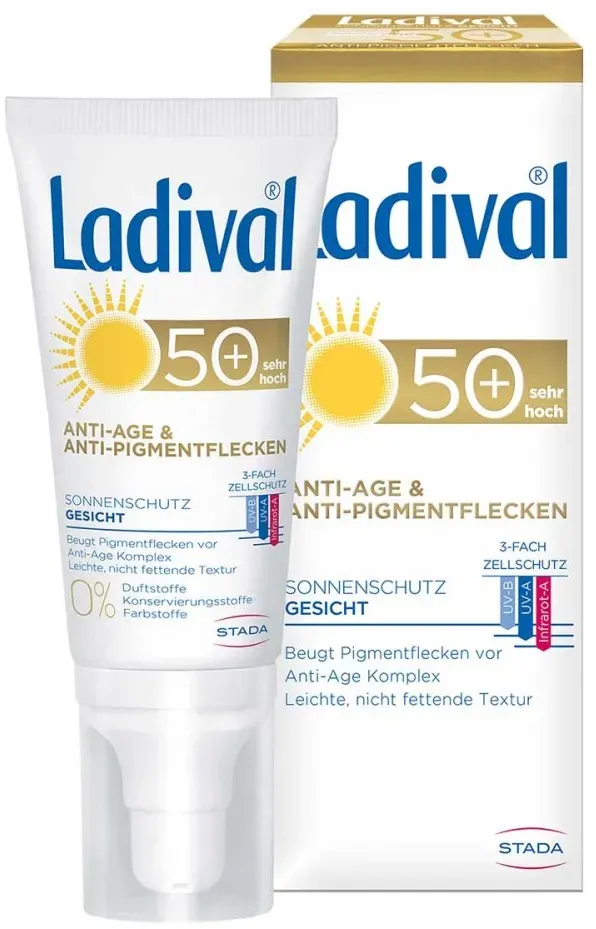 Ladival Anti-Age und Anti-Pigmentflecken Sonnencreme LSF50+