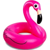 Schwimmring Flamingo, Luftmatratze, Pool, Strand, Aufblasbar, 114cm, Rosa