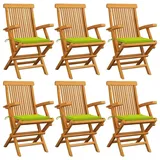 vidaXL Gartenstuhl 59 x 114,5 x 27,8 cm grün 6 St.
