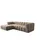 Fun Möbel Ecksofa Stoff 2-Sitzer Braun