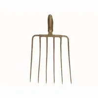 Erntekönig Spatengabel Maisgabel 6 Zinken 36x35cm gold-lackiert
