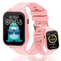 pmstuy Smartwatch Kinder mit Schrittzähler Uhr, 1,83" HD Kinder Smartwatch mit Schlafmonitor, 18 Spiele, Wecker, Taschenlampe, IP68 Wasserdicht, Fitness Tracker Geschenk für Mädchen und Jungen