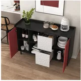 HAUSS SPOLE Sideboard Buffetschrank Vorratsschrank Aufbewahrungsschrank für Küche, Esszimm rot