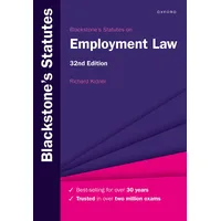Oxford University Press Blackstone's Statutes on Employment Law