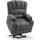 MCombo Relaxsessel 7102 Mikrofaser 70 x 100 x 80 cm Grau mit Aufstehhilfe & Liegefunktion