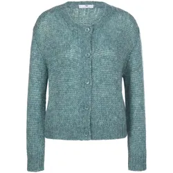 Strickjacke überschnittener Schulter Peter Hahn grün