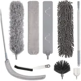 luxuskollektion Staubwedel Teleskop 213 cm Grau 7 St.