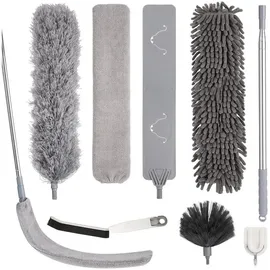 luxuskollektion Staubwedel Teleskop 213 cm Grau 7 St.
