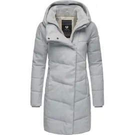 Ragwear Damen Wintermantel Warmer Steppmantel in Woll-Optik mit Kapuze Pavla Coat YOUMODO Ash Gr. L - L