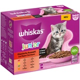 Whiskas 24x 85g Junior Frischebeutel Whiskas Klassische Auswahl in Sauce Katzenfutter nass