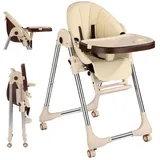 Onasti Hochstuhl Hochstuhl Baby Kinderstuhl Klappbar kinderhochstuhl Mitwachsend Stuhl beige