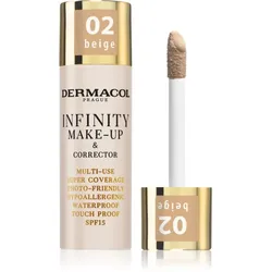 Dermacol Infinity Make-up mit hoher Deckkraft SPF 15 Farbton 02 Beige 20 g