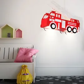 GLOBO LED Feuerwehr Auto Decken Pendel Lampe Leuchte Beleuchtung Kinder- Spiel- Zimmer