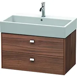 Duravit Brioso Waschtischunterbau BR415501079 784x459mm, Nussbaum Natur/Chrom, 2 Auszüge