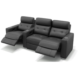 Leder Kino 3 Sitzer Couch MATERA Relaxsofa in Rindsleder