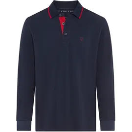 delmao Langarm-Poloshirt blau XXL