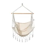 Mobili Rebecca Mobili Edera 130x90x130 Polycotton Canvas Beige, Boho