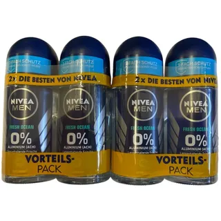 NIVEA Fresh Ocean Deo Roll-On 4 x 50 ml